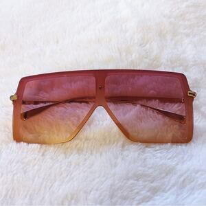 Ariel Pink Rectangle Full Frame Sunglasses